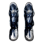 Watercolor Wolf Portrait Print Muay Thai Shin Guard