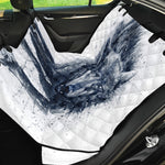 Watercolor Wolf Portrait Print Pet Car Back Seat Cover