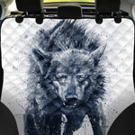 Watercolor Wolf Portrait Print Pet Car Back Seat Cover