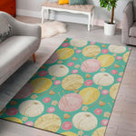 Watercolor Yarn Pattern Print Area Rug