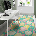 Watercolor Yarn Pattern Print Area Rug