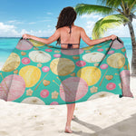 Watercolor Yarn Pattern Print Beach Sarong Wrap