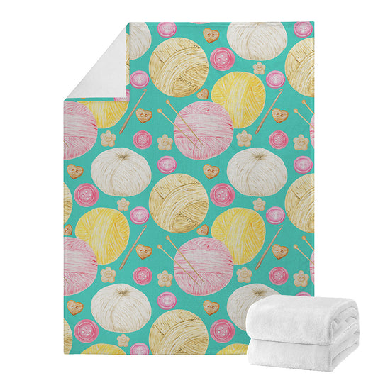 Watercolor Yarn Pattern Print Blanket