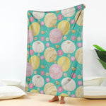Watercolor Yarn Pattern Print Blanket