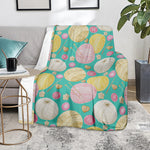 Watercolor Yarn Pattern Print Blanket