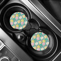 Watercolor Yarn Pattern Print Car Coasters