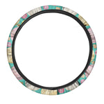 Watercolor Yarn Pattern Print Car Steering Wheel Cover