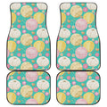 Watercolor Yarn Pattern Print Front and Back Car Floor Mats