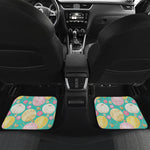 Watercolor Yarn Pattern Print Front and Back Car Floor Mats