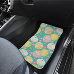 Watercolor Yarn Pattern Print Front and Back Car Floor Mats
