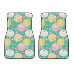 Watercolor Yarn Pattern Print Front Car Floor Mats