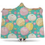 Watercolor Yarn Pattern Print Hooded Blanket