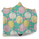 Watercolor Yarn Pattern Print Hooded Blanket