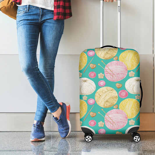 Watercolor Yarn Pattern Print Luggage Cover