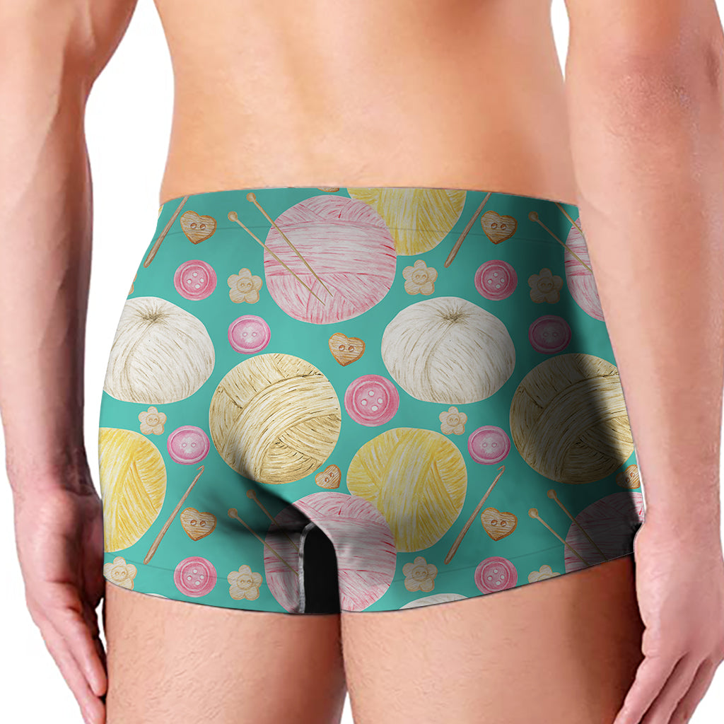 Watercolor Yarn Pattern Print Men's Boxer Briefs