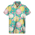 Watercolor Yarn Pattern Print Men's Short Sleeve Shirt