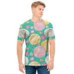 Watercolor Yarn Pattern Print Men's T-Shirt