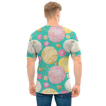 Watercolor Yarn Pattern Print Men's T-Shirt