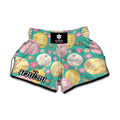 Watercolor Yarn Pattern Print Muay Thai Boxing Shorts