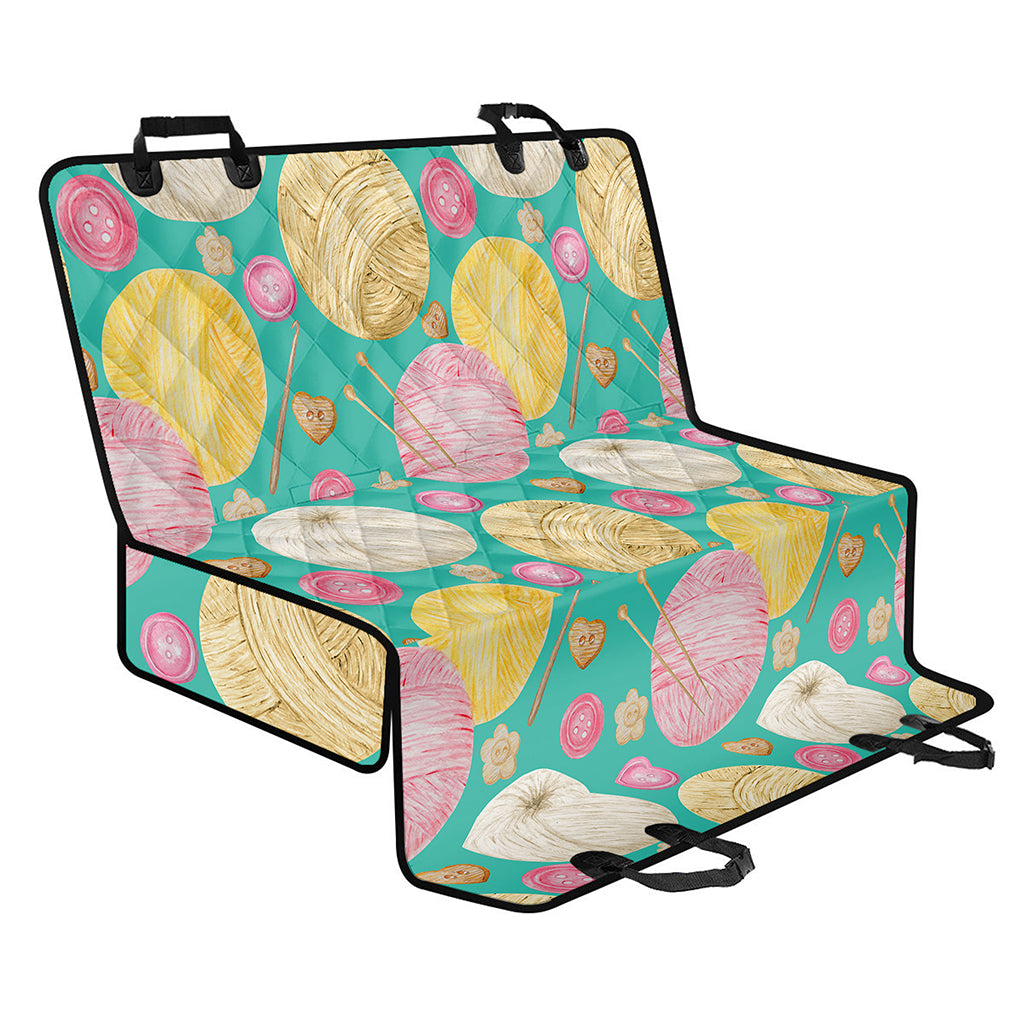 Watercolor Yarn Pattern Print Pet Car Back Seat Cover