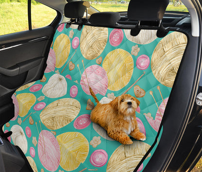 Watercolor Yarn Pattern Print Pet Car Back Seat Cover