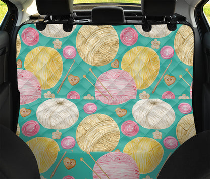 Watercolor Yarn Pattern Print Pet Car Back Seat Cover