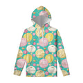 Watercolor Yarn Pattern Print Pullover Hoodie