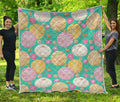Watercolor Yarn Pattern Print Quilt