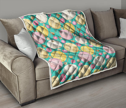 Watercolor Yarn Pattern Print Quilt
