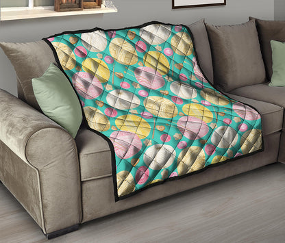 Watercolor Yarn Pattern Print Quilt