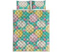 Watercolor Yarn Pattern Print Quilt Bed Set