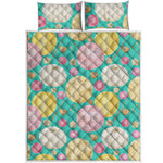 Watercolor Yarn Pattern Print Quilt Bed Set