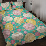 Watercolor Yarn Pattern Print Quilt Bed Set