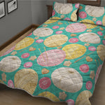 Watercolor Yarn Pattern Print Quilt Bed Set