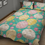 Watercolor Yarn Pattern Print Quilt Bed Set