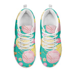 Watercolor Yarn Pattern Print White Sneakers