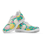 Watercolor Yarn Pattern Print White Sneakers