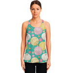 Watercolor Yarn Pattern Print Women's Racerback Tank Top