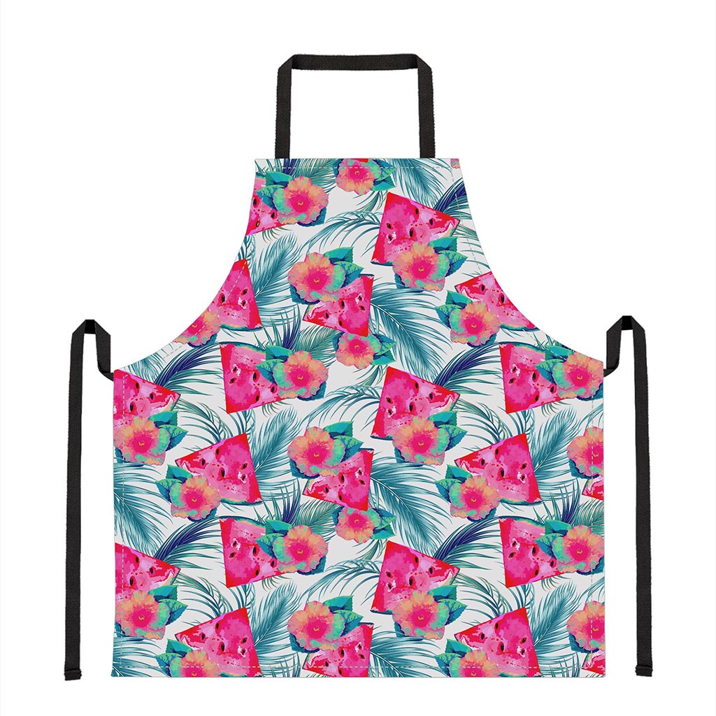 Watermelon Teal Hawaiian Pattern Print Apron