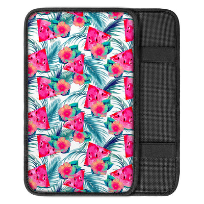 Watermelon Teal Hawaiian Pattern Print Car Center Console Cover