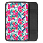 Watermelon Teal Hawaiian Pattern Print Car Center Console Cover