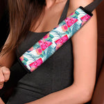 Watermelon Teal Hawaiian Pattern Print Car Seat Belt Covers