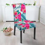 Watermelon Teal Hawaiian Pattern Print Dining Chair Slipcover