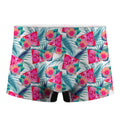 Watermelon Teal Hawaiian Pattern Print Men's Boxer Briefs