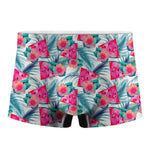 Watermelon Teal Hawaiian Pattern Print Men's Boxer Briefs