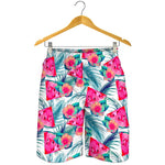 Watermelon Teal Hawaiian Pattern Print Men's Shorts