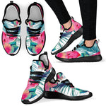 Watermelon Teal Hawaiian Pattern Print Mesh Knit Shoes GearFrost