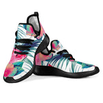Watermelon Teal Hawaiian Pattern Print Mesh Knit Shoes GearFrost