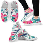 Watermelon Teal Hawaiian Pattern Print Mesh Knit Shoes GearFrost