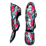 Watermelon Teal Hawaiian Pattern Print Muay Thai Shin Guard